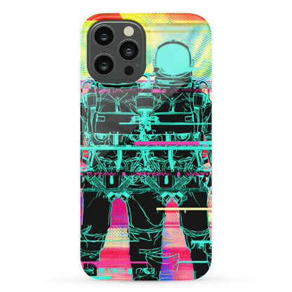 Twin Astronaut Glitch Phone Case