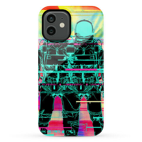 Twin Astronaut Glitch Phone Case