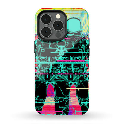 Twin Astronaut Glitch Phone Case