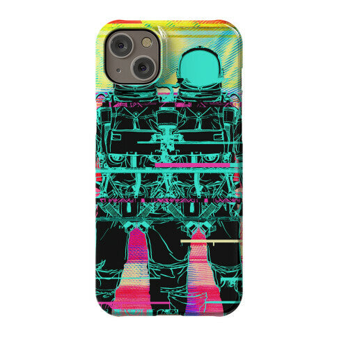 Twin Astronaut Glitch Phone Case