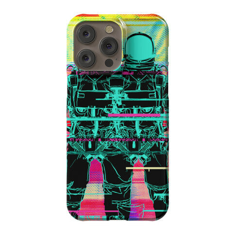 Twin Astronaut Glitch Phone Case