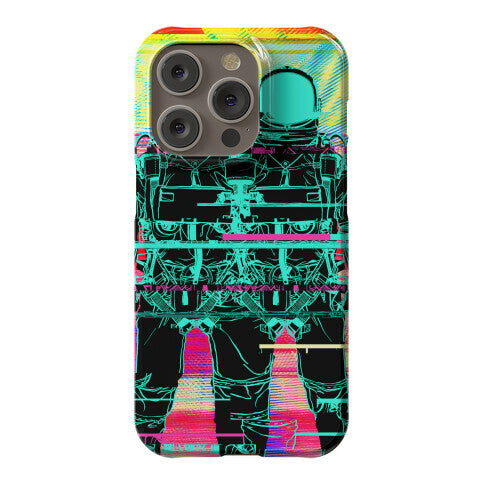 Twin Astronaut Glitch Phone Case