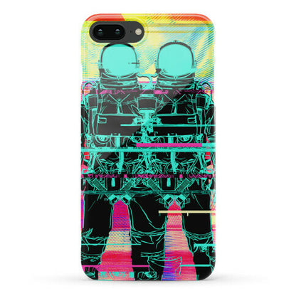 Twin Astronaut Glitch Phone Case