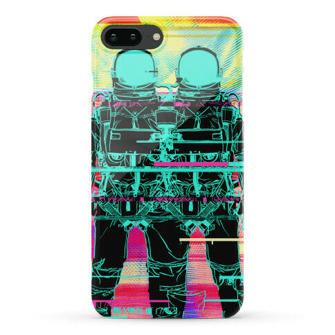 Twin Astronaut Glitch Phone Case