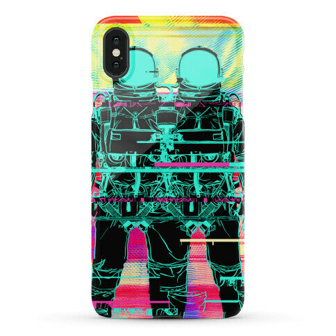 Twin Astronaut Glitch Phone Case