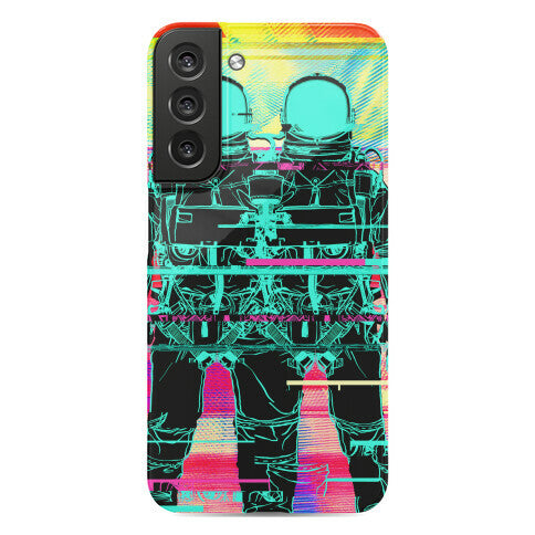 Twin Astronaut Glitch Phone Case