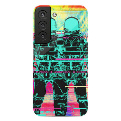 Twin Astronaut Glitch Phone Case
