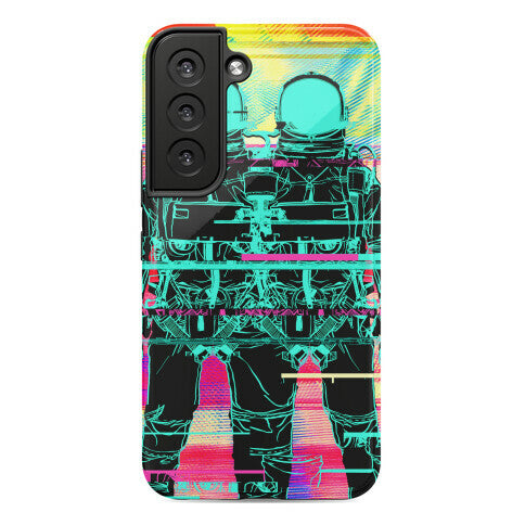 Twin Astronaut Glitch Phone Case