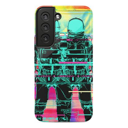 Twin Astronaut Glitch Phone Case