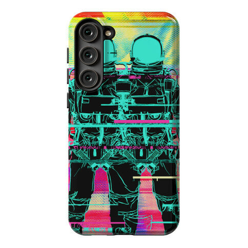 Twin Astronaut Glitch Phone Case
