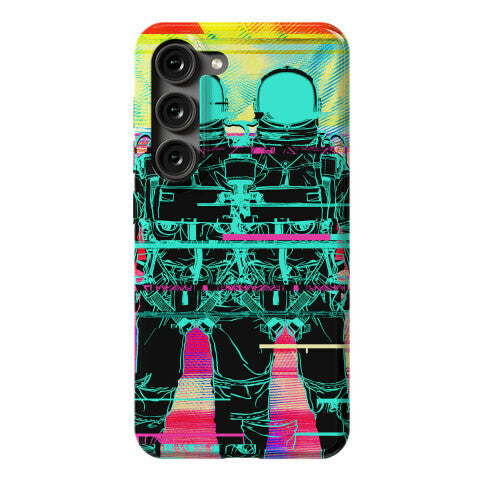 Twin Astronaut Glitch Phone Case