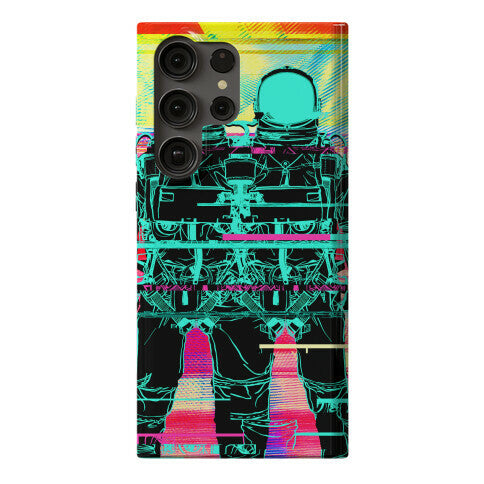 Twin Astronaut Glitch Phone Case