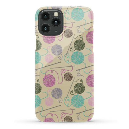 Yarn Balls and Knitting Needles Phone Case