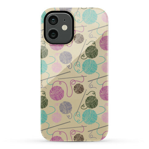 Yarn Balls and Knitting Needles Phone Case