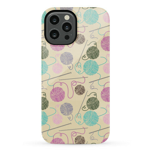 Yarn Balls and Knitting Needles Phone Case