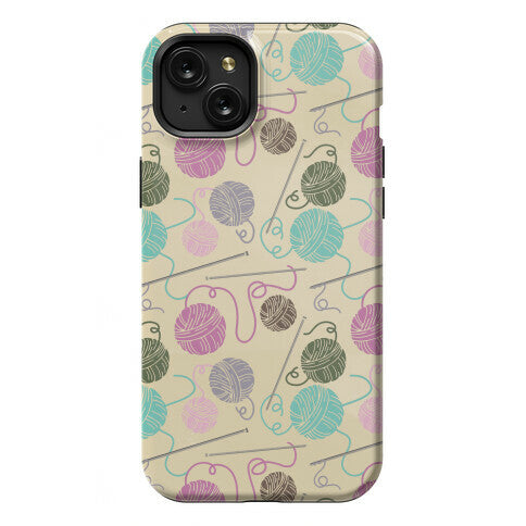 Yarn Balls and Knitting Needles Phone Case