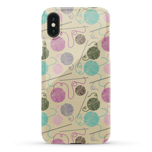 Yarn Balls and Knitting Needles Phone Case