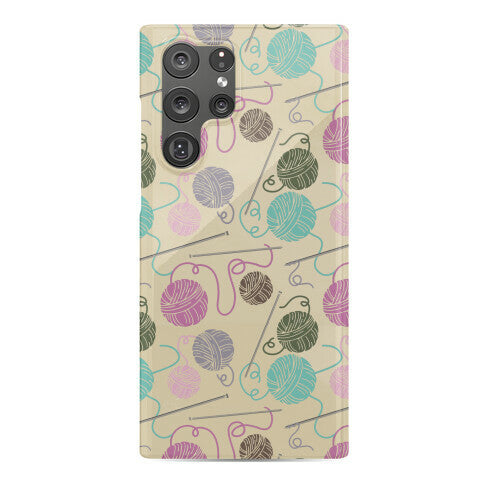 Yarn Balls and Knitting Needles Phone Case