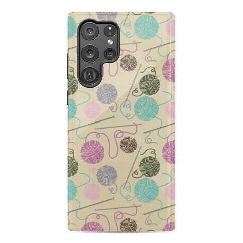 Yarn Balls and Knitting Needles Phone Case