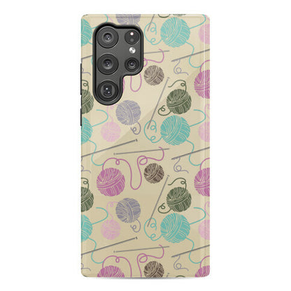 Yarn Balls and Knitting Needles Phone Case