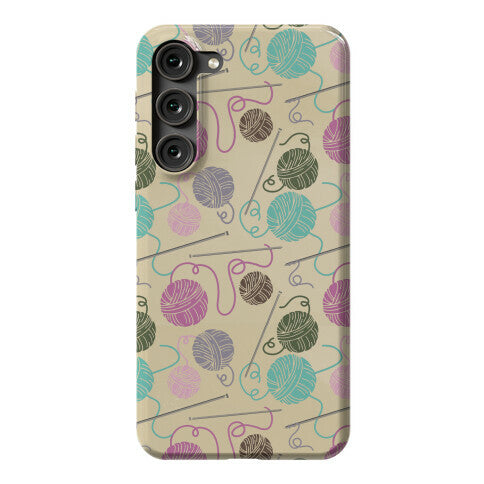 Yarn Balls and Knitting Needles Phone Case