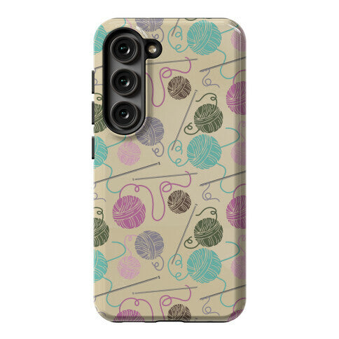 Yarn Balls and Knitting Needles Phone Case