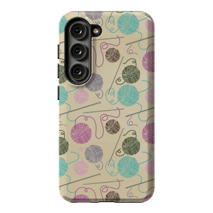 Yarn Balls and Knitting Needles Phone Case