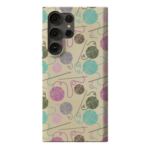 Yarn Balls and Knitting Needles Phone Case