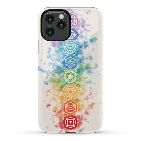 Watercolor Chakra Symbols Phone Case