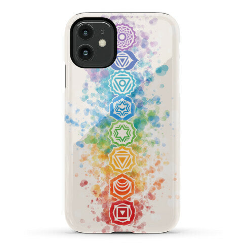 Watercolor Chakra Symbols Phone Case
