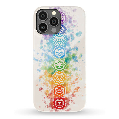 Watercolor Chakra Symbols Phone Case