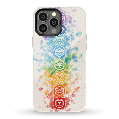 Watercolor Chakra Symbols Phone Case