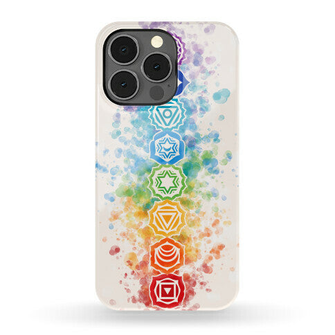 Watercolor Chakra Symbols Phone Case