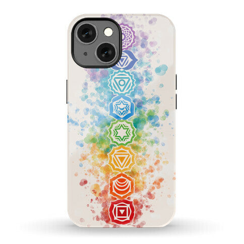 Watercolor Chakra Symbols Phone Case