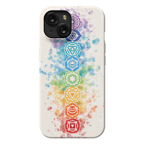 Watercolor Chakra Symbols Phone Case