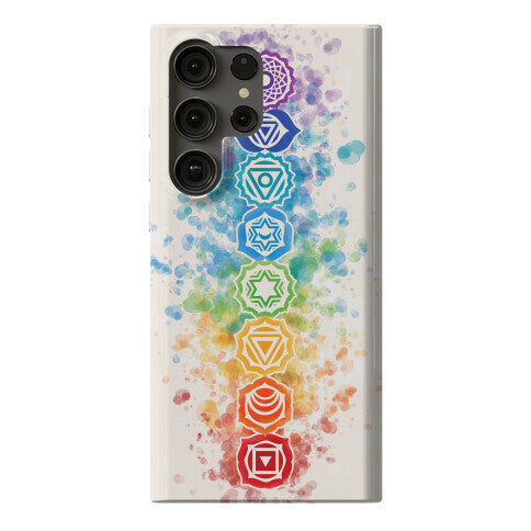 Watercolor Chakra Symbols Phone Case