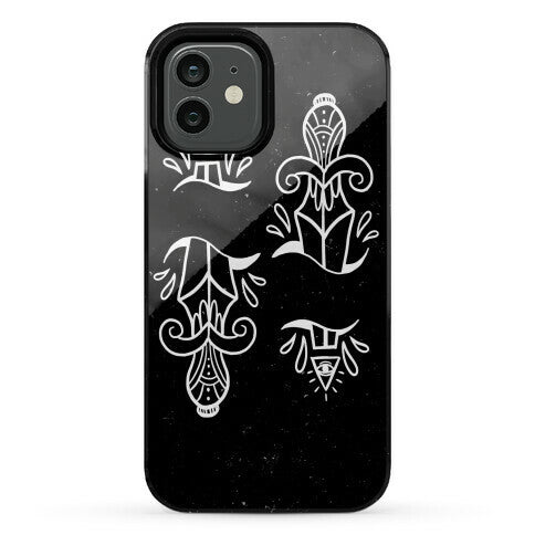 Illuminati Tattoo Daggers Phone Case