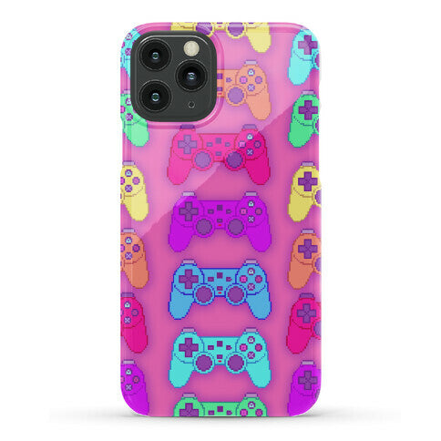 Rainbow Pixel Game Controller Phone Case