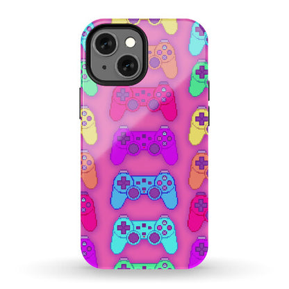 Rainbow Pixel Game Controller Phone Case