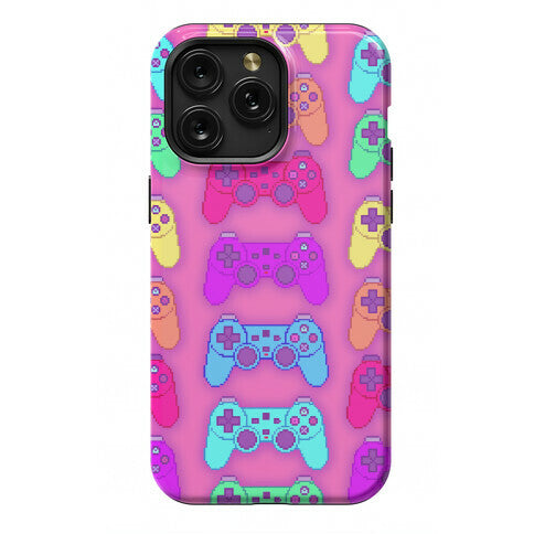 Rainbow Pixel Game Controller Phone Case