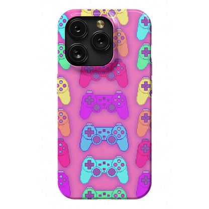 Rainbow Pixel Game Controller Phone Case