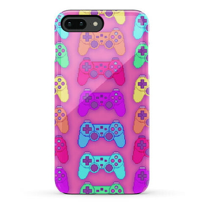 Rainbow Pixel Game Controller Phone Case