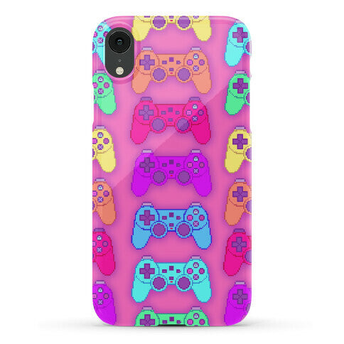 Rainbow Pixel Game Controller Phone Case