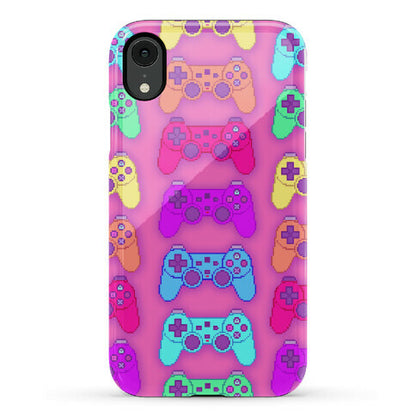 Rainbow Pixel Game Controller Phone Case