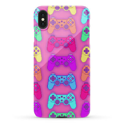 Rainbow Pixel Game Controller Phone Case