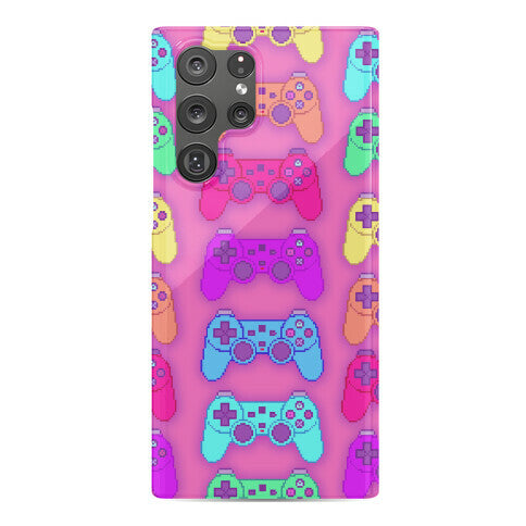 Rainbow Pixel Game Controller Phone Case