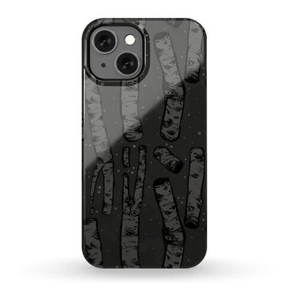 Birch Trees and Runes Phone Case