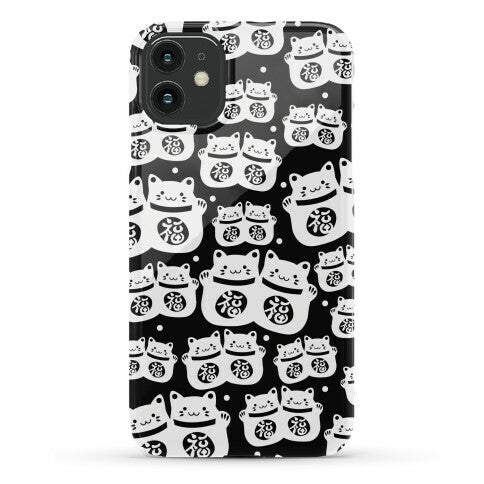 Lucky Cat Pattern Phone Case