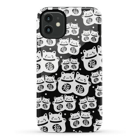 Lucky Cat Pattern Phone Case