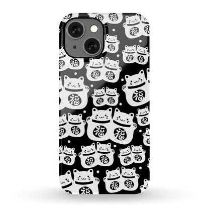 Lucky Cat Pattern Phone Case